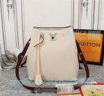 Special Style Copy L---V Twist Lock White Genuine Leather Ladies Buckle Bag